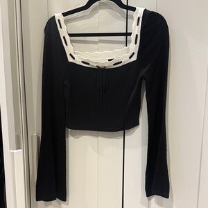 NWT Black and White Women's Top